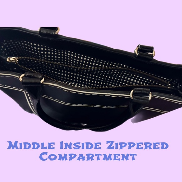 Kate Spade Black & White Patterned Tote - Picture 8 of 13